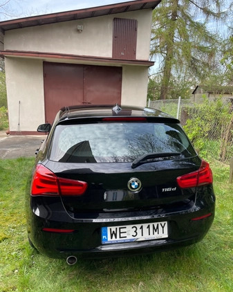 BMW Seria 1 cena 47000 przebieg: 122475, rok produkcji 2016 z Warszawa małe 154